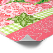 誕生の花と宝石の威厳がある鳥のポスター ポスター (角)