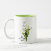 誕生の花の月5月谷名のユリ ツートーンマグカップ (左)