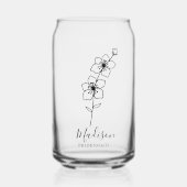 誕生の花マーチさくらんぼ花花花花花花花嫁ギフト ガラス缶 (正面)