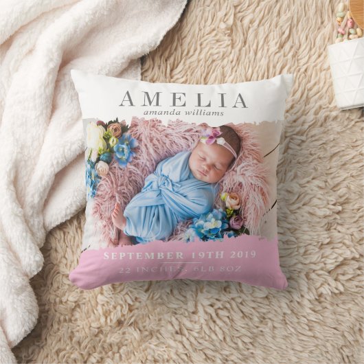誕生の詳細モダン写真の保存 クッション (ブランケット)
