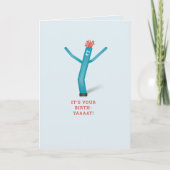 誕生イー気球の男の子供ハッピーバースデー カード (正面)