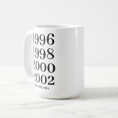 誕生カスタムイヤーマ子供へグ,ティーンズアンドアダルト コーヒーマグカップ (正面左)