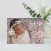 誕生カスタムベビーガールシャワーサンキュー サンキューカード (スタンド正面)
