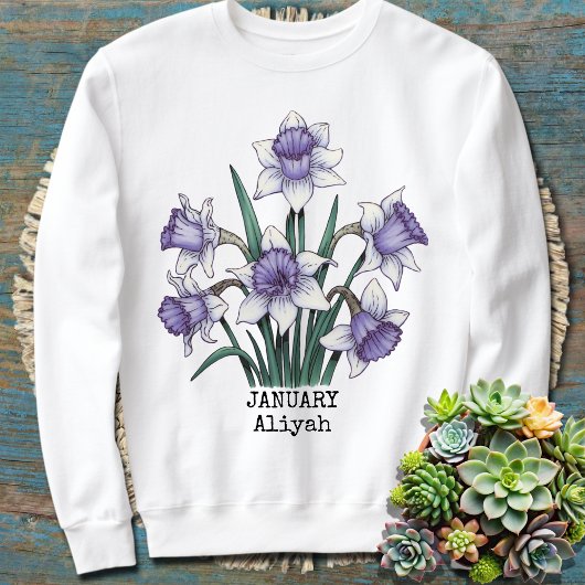 誕生カスタム月お母さパーソナライズされたんギフト祖母 スウェットシャツ