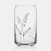 誕生カスタム月の花は花嫁の贈り物 ガラス缶 (正面)