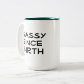 誕生カッコいいコーヒーマおもしろいグデザイン ツートーンマグカップ (正面左)