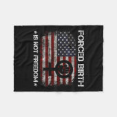 誕生シャツ強制誕生は自由フェミニストではない フリースブランケット (正面(横))