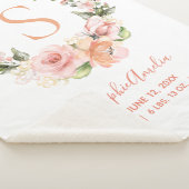 誕生スタツピーチコーラルバラフローラリース シェルパブランケット (3/4)