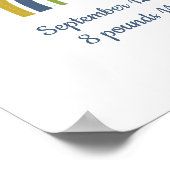 誕生スタツレインボーホー新生児ボーイ ポスター (角)