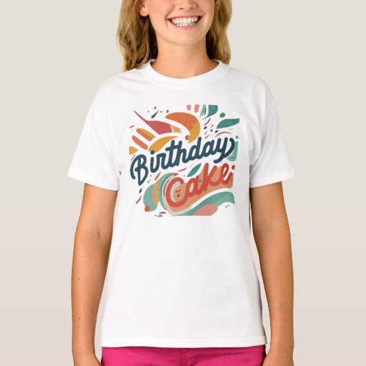 誕生デイケーキガールズ Tシャツ (正面)