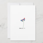 誕生デイトフラワースイートピー(4月) ノートカード (裏面)