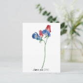 誕生デイトフラワースイートピー(4月) ポストカード (スタンド正面)
