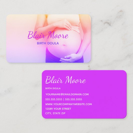 誕生ドゥラ 名刺 (正面/裏面)