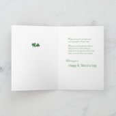 誕生ドーターセントパトリックの日帽子と花 カード (内部)