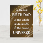 誕生パパ父の日の宇宙テーマ カード (黄色い花)