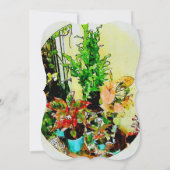 誕生パーソナライズされたデイガーデンウォーターカラーカード サンキューカード (裏面)