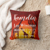 誕生パーソナライズされたピローアフリカンサファリキリンS クッション (ブランケット)