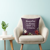 誕生パーソナライズされたピロープラムパープルバラ金ゴールドG クッション (椅子)