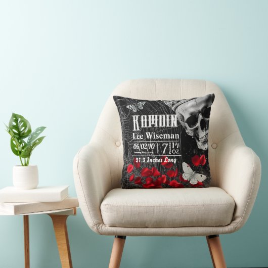 誕生パーソナライズされたピローHartingアデラインZade Me クッション (椅子)