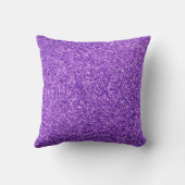 誕生パーソナライズされたユニコーンパープルグリッター枕 クッション (裏面)