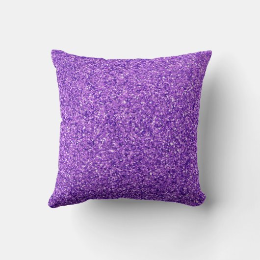 誕生パーソナライズされたユニコーンパープルグリッター枕 クッション (裏面)