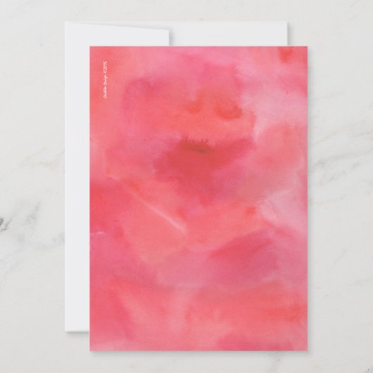 誕生パーティーの水彩 |招待状 | 招待状 (裏面)