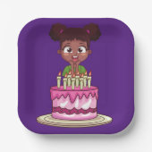 誕生パーティー(アフリカ系アメリカ人)  ペーパープレート (正面)