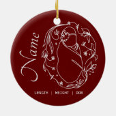 誕生ファクトカスタムオーナメント セラミックオーナメント (裏面)