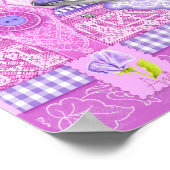 誕生フラワーアンドジェムエイプリルティーカップポスター ポスター (角)