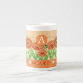 誕生フラワーアンドジェムオティバーボーン中国マグ ボーンチャイナマグカップ (正面)