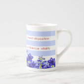 誕生フラワーアンドジェムストライプミュージュ7月骨中国 ボーンチャイナマグカップ (右)