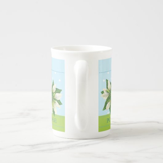 誕生フラワーアンドジェムディブンボーン中国マグカップ ボーンチャイナマグカップ (裏面)