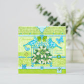 誕生フラワーアンドジェムディヴェンダバーズカージカード 招待状 (スタンド正面)