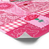 誕生フラワーアンドジェム1月ティーカップポスター ポスター (角)