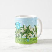 誕生フラワーアンドジェム12月クラシックマグ コーヒーマグカップ (正面右)