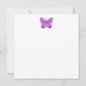 誕生フラワーアンドジェム2月バードケージカード 招待状 (裏面)