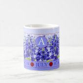 誕生フラワーアンドジェム7月クラシックマグ コーヒーマグカップ (中央)