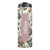 誕生フラワーカ月6月バラ パーソナライズされた タンブラー (正面)