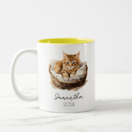 誕生フラワーマグカップ ツートーンマグカップ