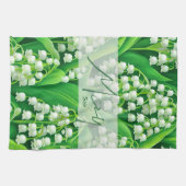 誕生フラワーメイ・リリー・オブ・ザ・バレー キッチンタオル (横)