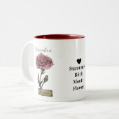 誕生フラワー1月誕生日カーネーション ツートーンマグカップ (正面左)