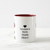 誕生フラワー1月誕生日カーネーション ツートーンマグカップ (中央)