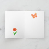 誕生フラワー10月チョークパーソナライズされたカード カード (内部)