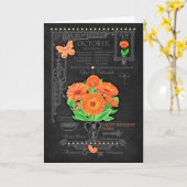 誕生フラワー10月チョークパーソナライズされたカード カード (黄色い花)