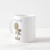 誕生フラワー10月誕生日マリゴールド コーヒーマグカップ (正面左)