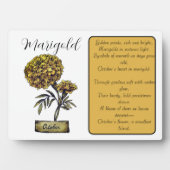 誕生フラワー10月誕生日マリゴールド フォトプラーク (正面)