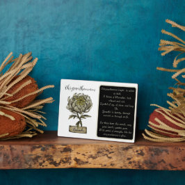 誕生フラワー11月誕生日菊 フォトプラーク