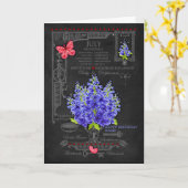 誕生フラワー7月チョークパーソナライズされたカード カード (黄色い花)