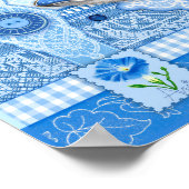 誕生フラワー&ジェムクー9月ティーカップポスター ポスター (角)