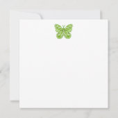 誕生フラワー&ジェム威厳があるバードケージカード 招待状 (裏面)